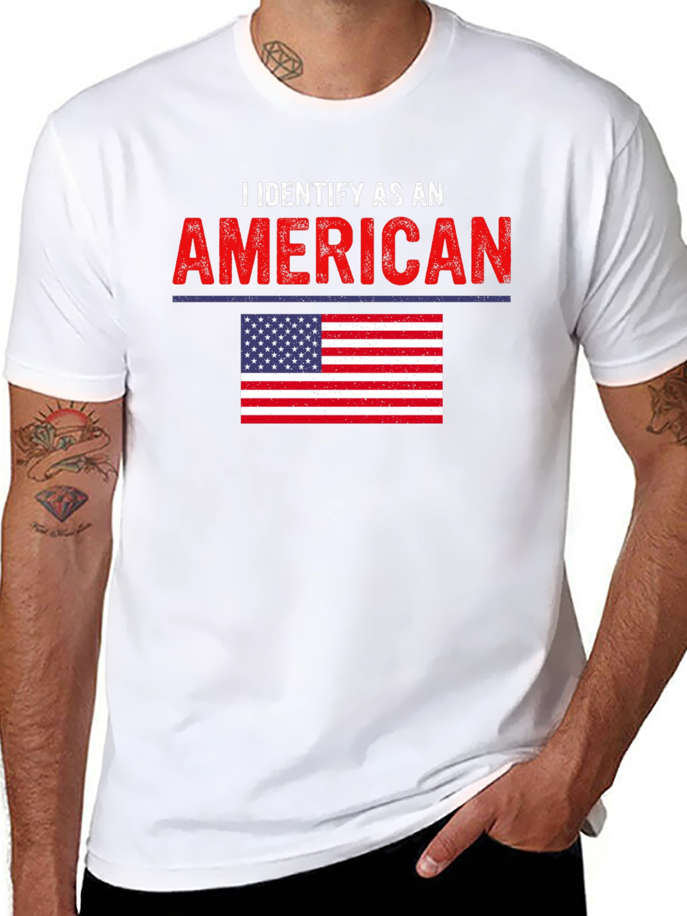 I Identify As An American Patriotic Graphic T-Shirt