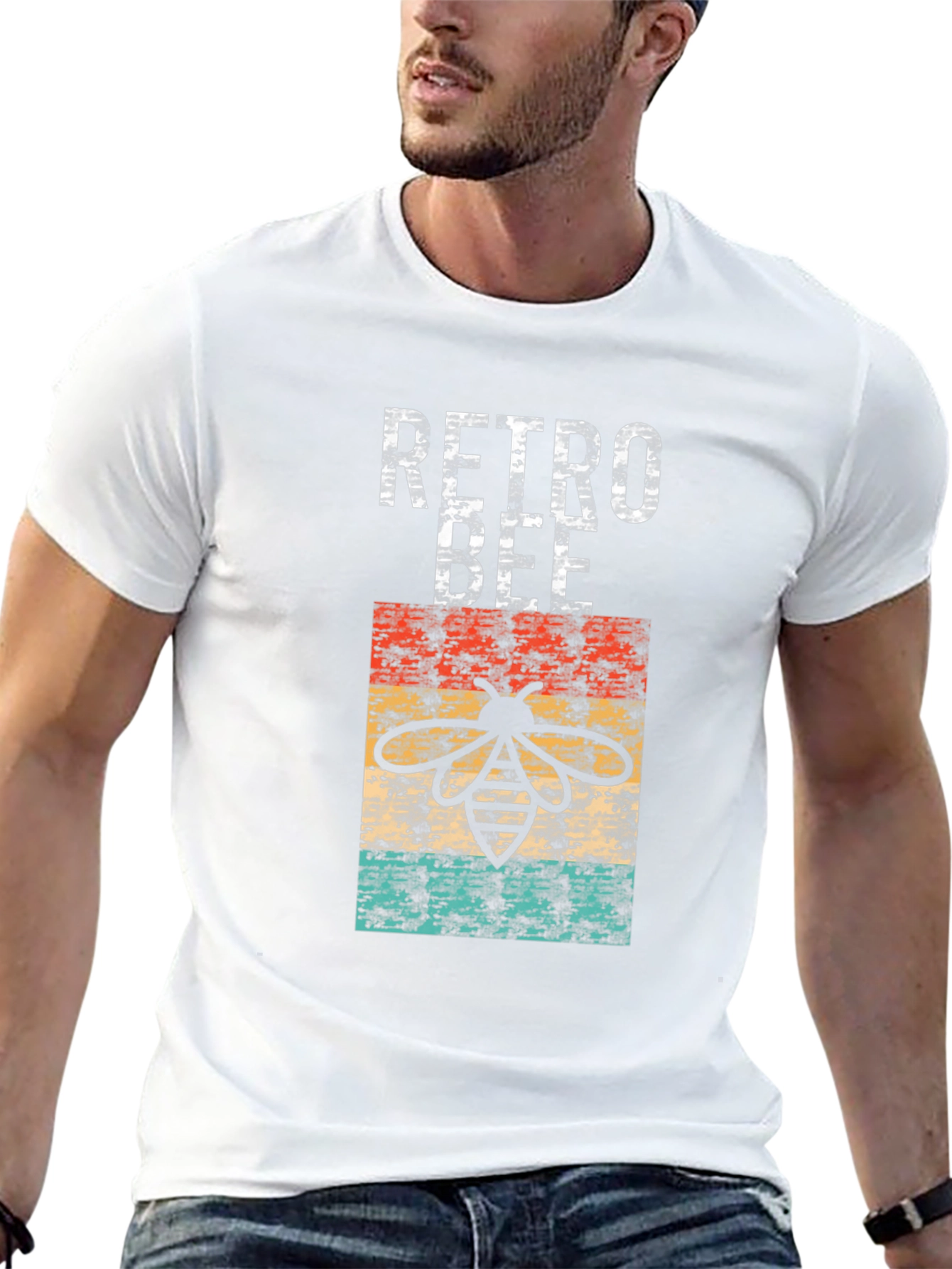 Retro Bee Graphic Tee - Trendy & Unique Design