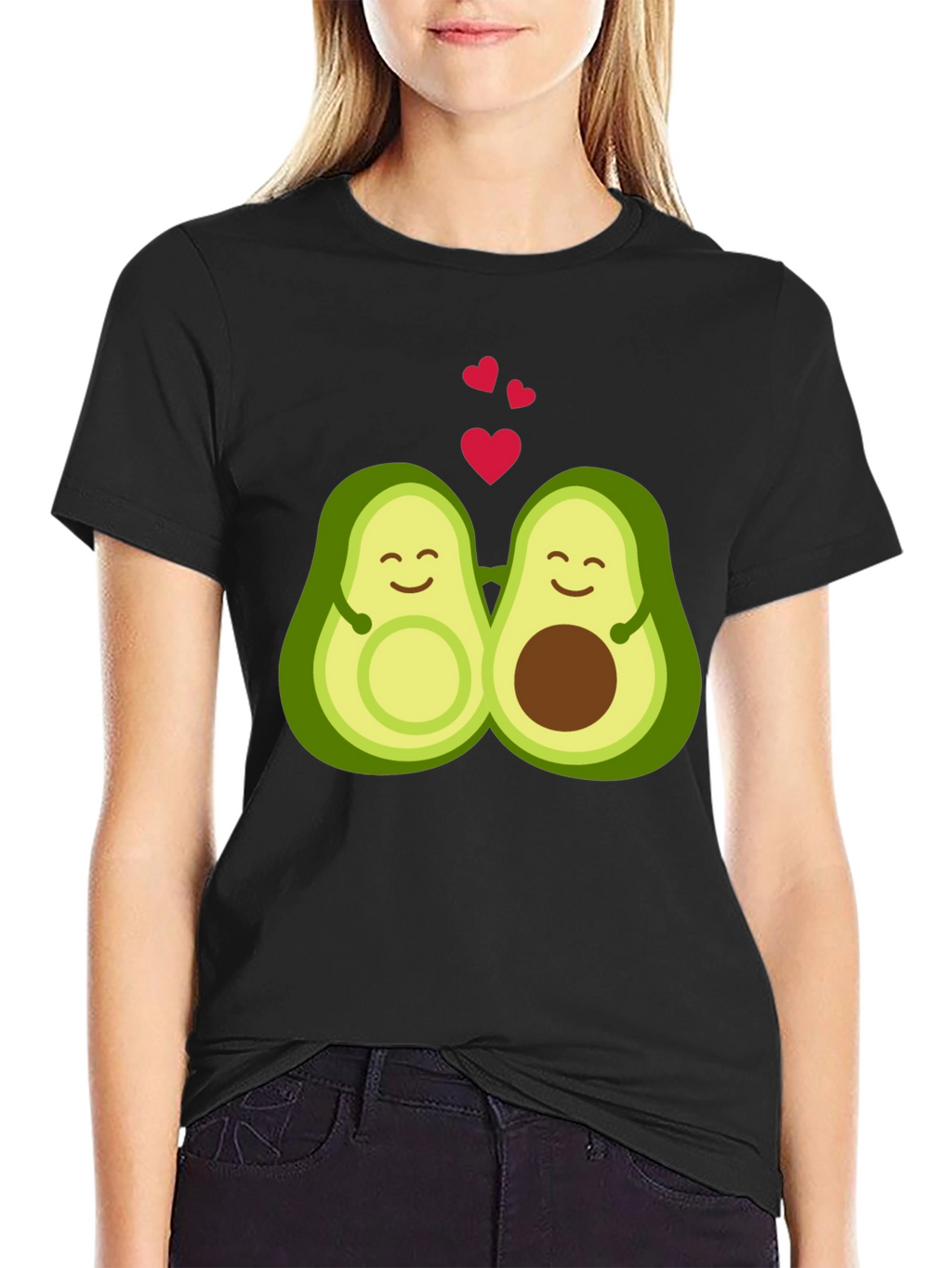 Avocado Love T-Shirt - Black