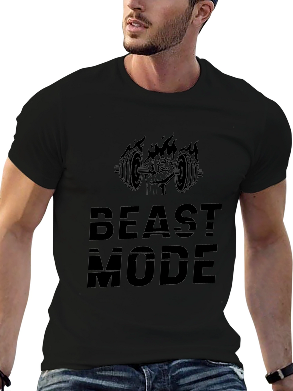 Beast Mode Black T-Shirt - Gym Workout Apparel