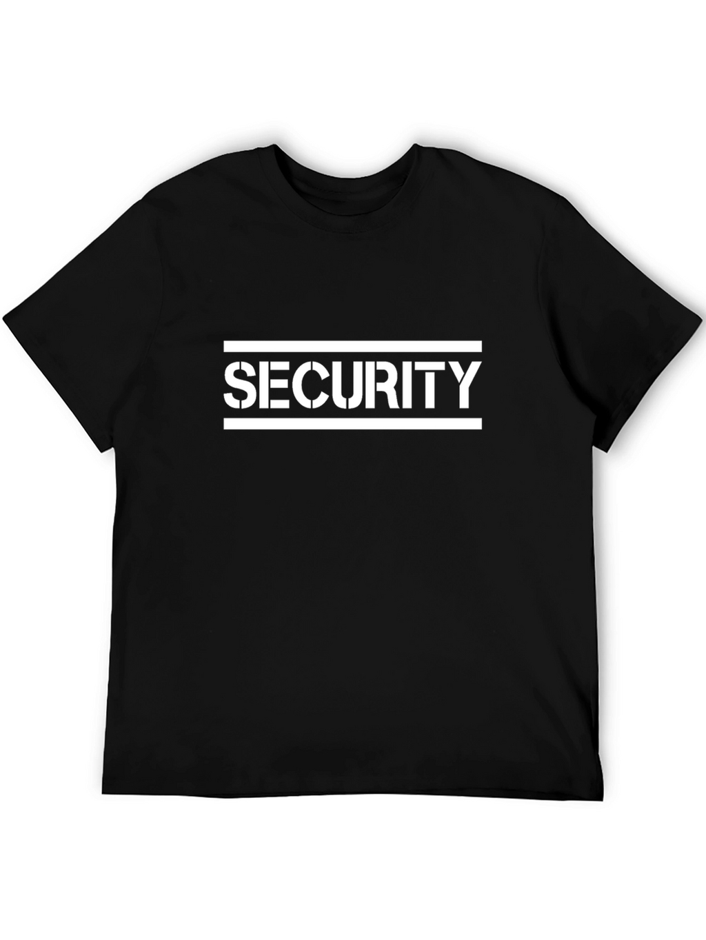 Security T-Shirt - Black Cotton Crew Neck Tee
