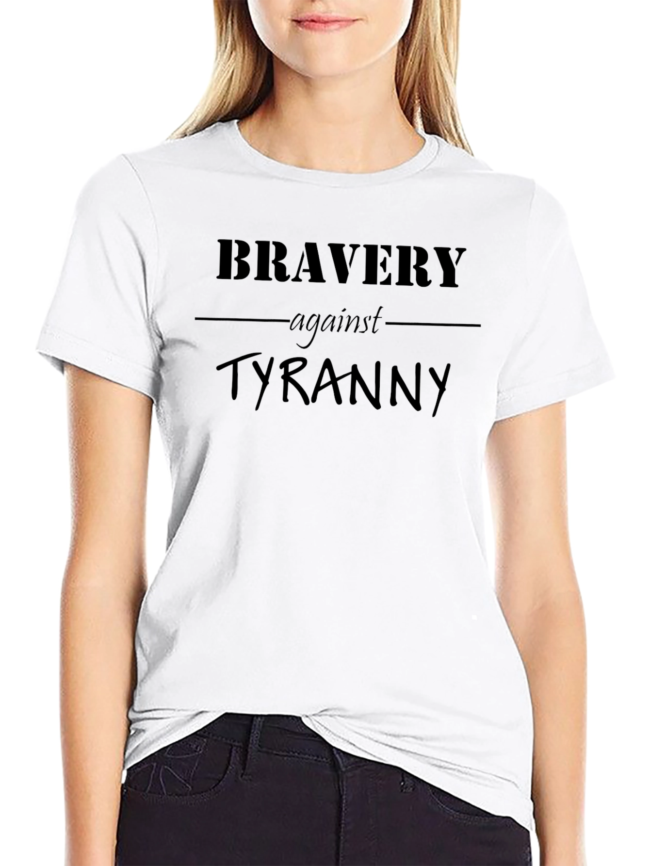 Bravery Against Tyranny Black Graphic Tee
