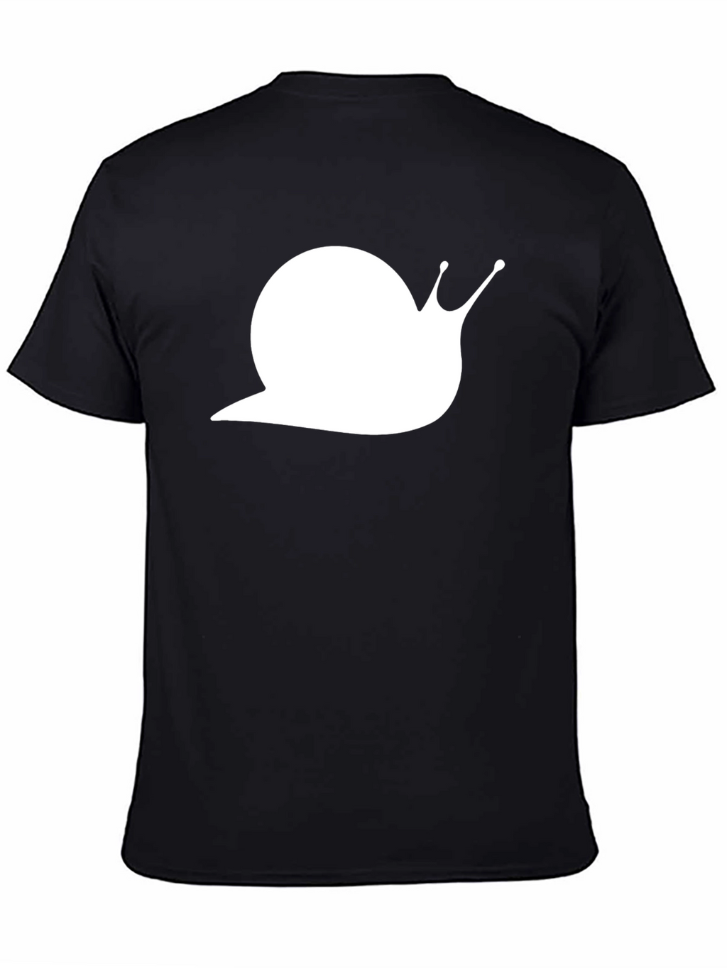 Snail Graphic T-Shirt - Black Cotton Blend