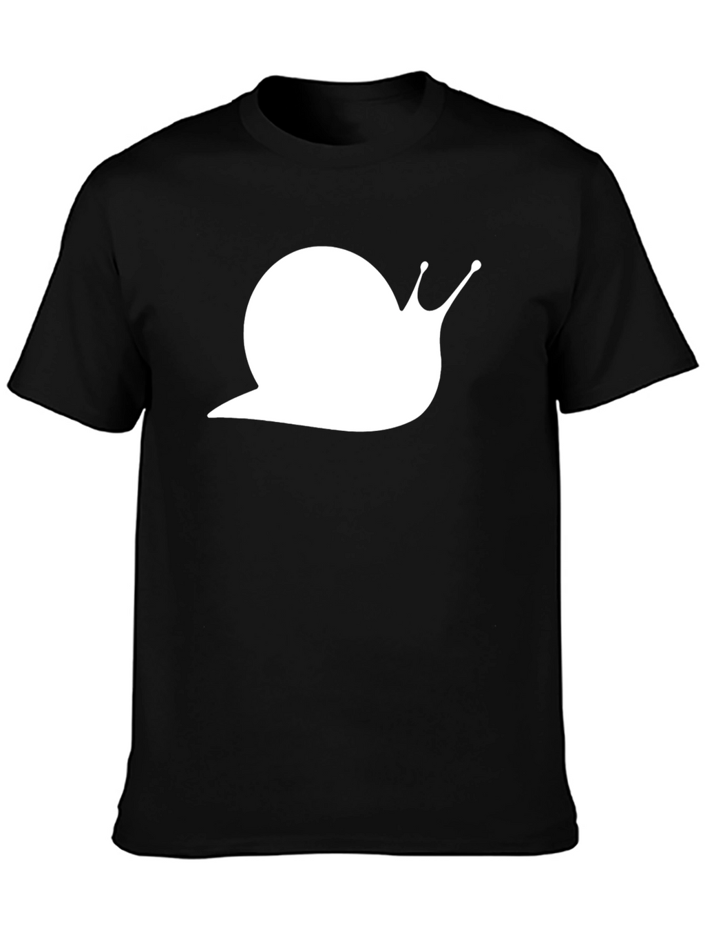 Snail Graphic T-Shirt - Black Cotton Blend