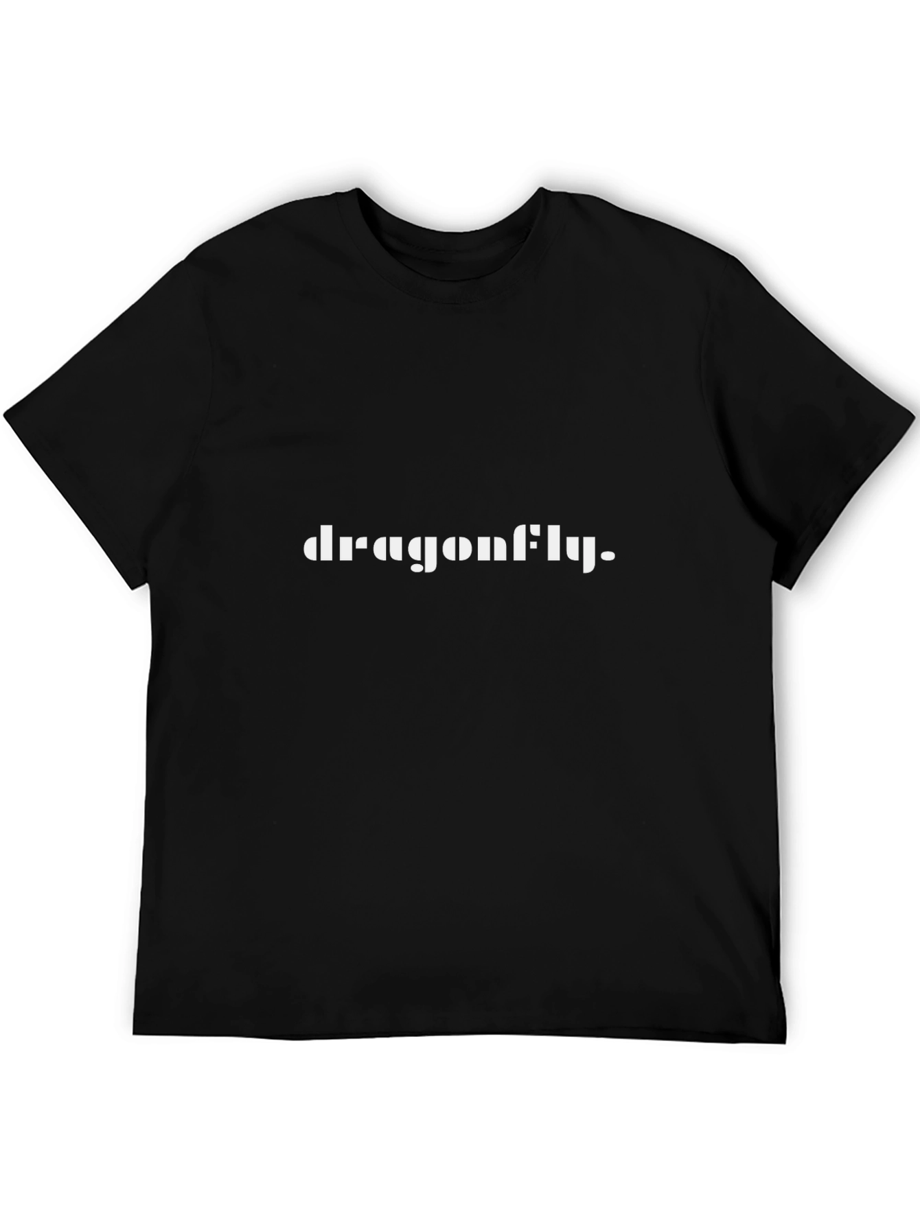 Dragonfly Graphic Print Black T-Shirt