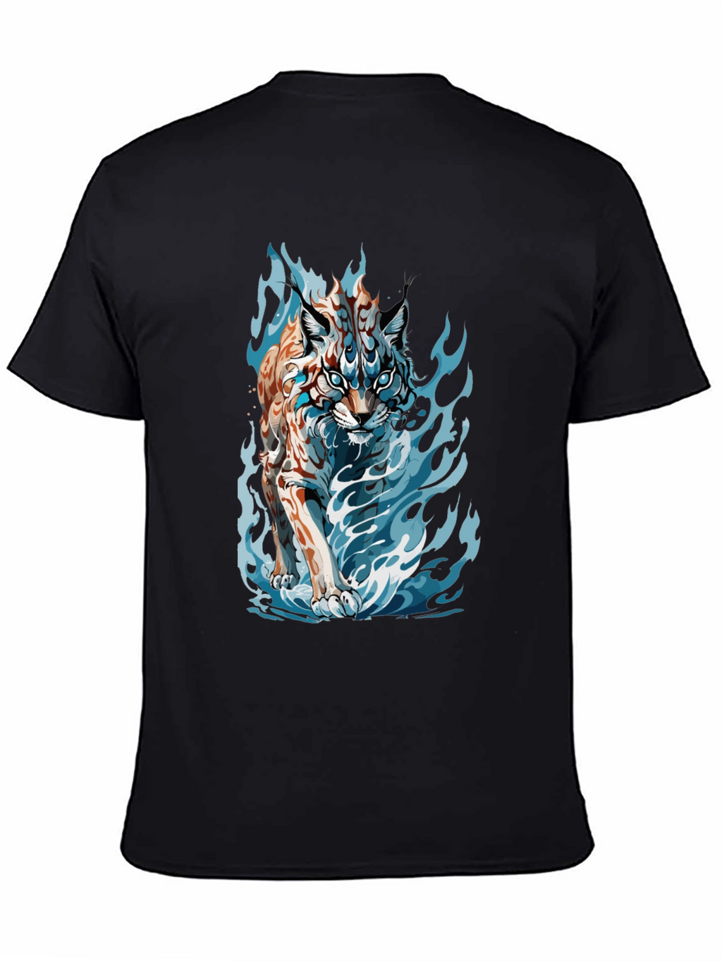 Tiger Fire Graphic Black Tee