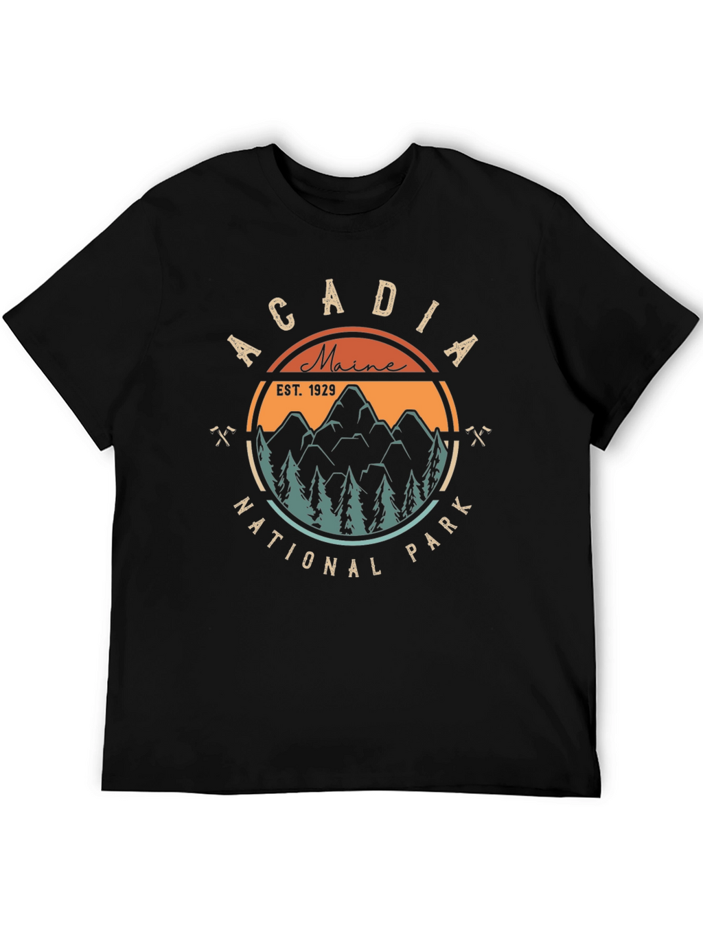 Acadia National Park Black T-Shirt