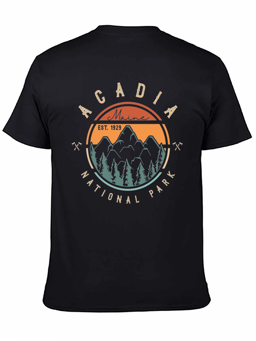 Acadia National Park Black T-Shirt