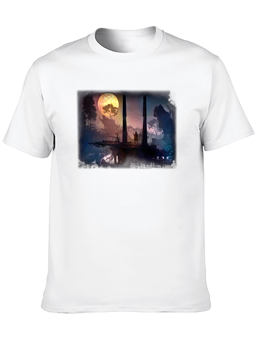 Fantasy Landscape Black T-Shirt