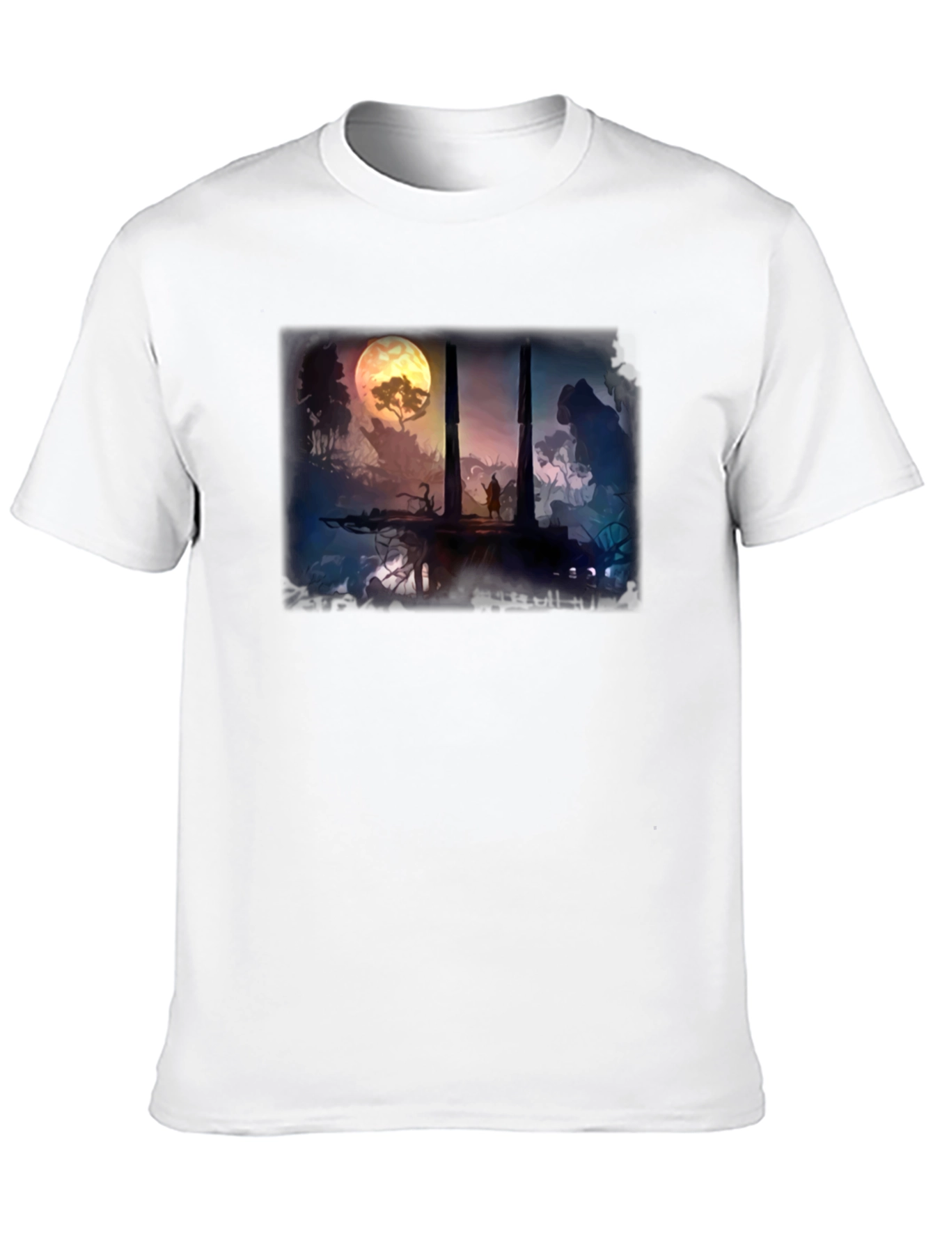 Fantasy Landscape Black T-Shirt
