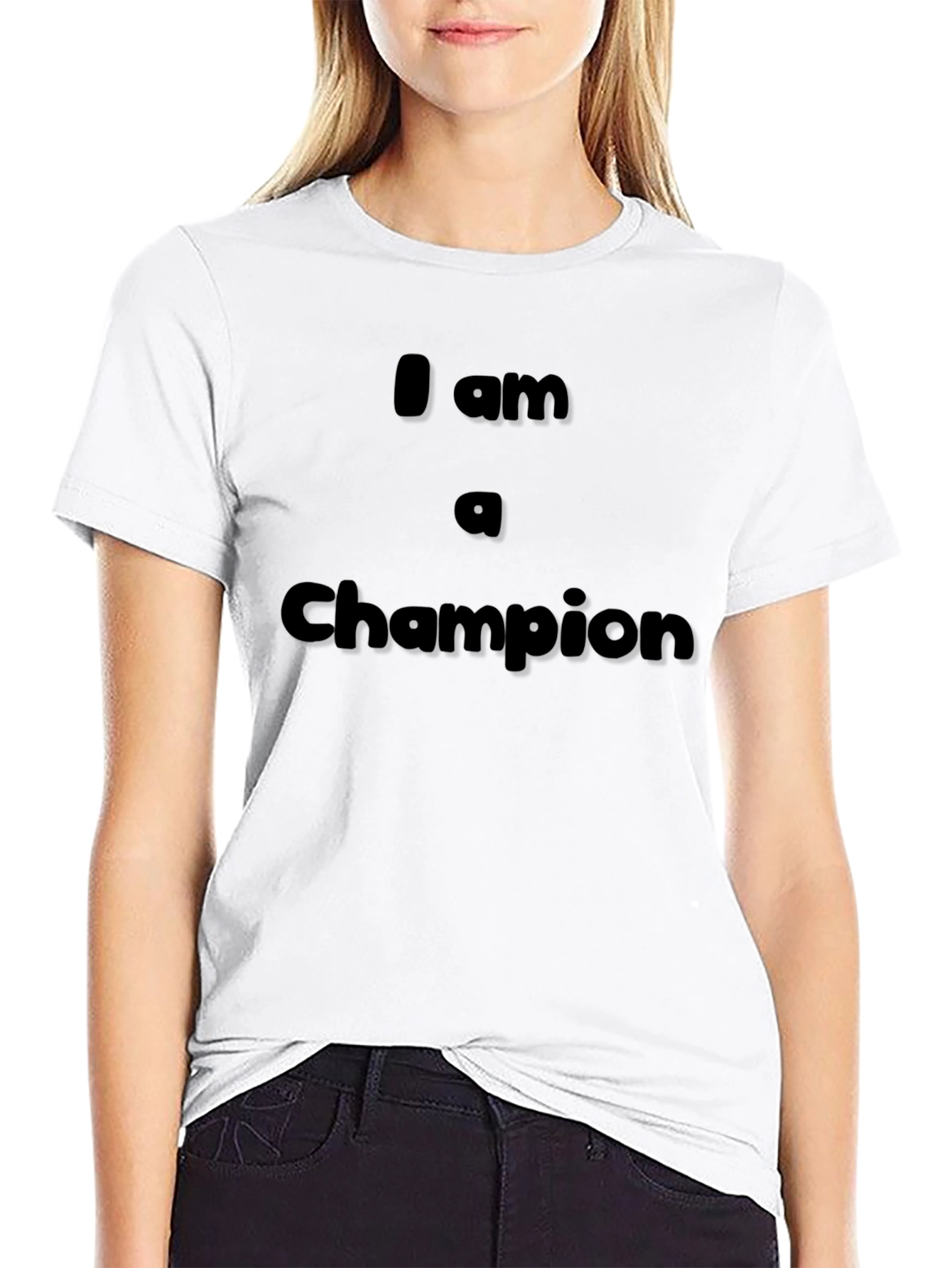 I Am A Champion Black T-Shirt