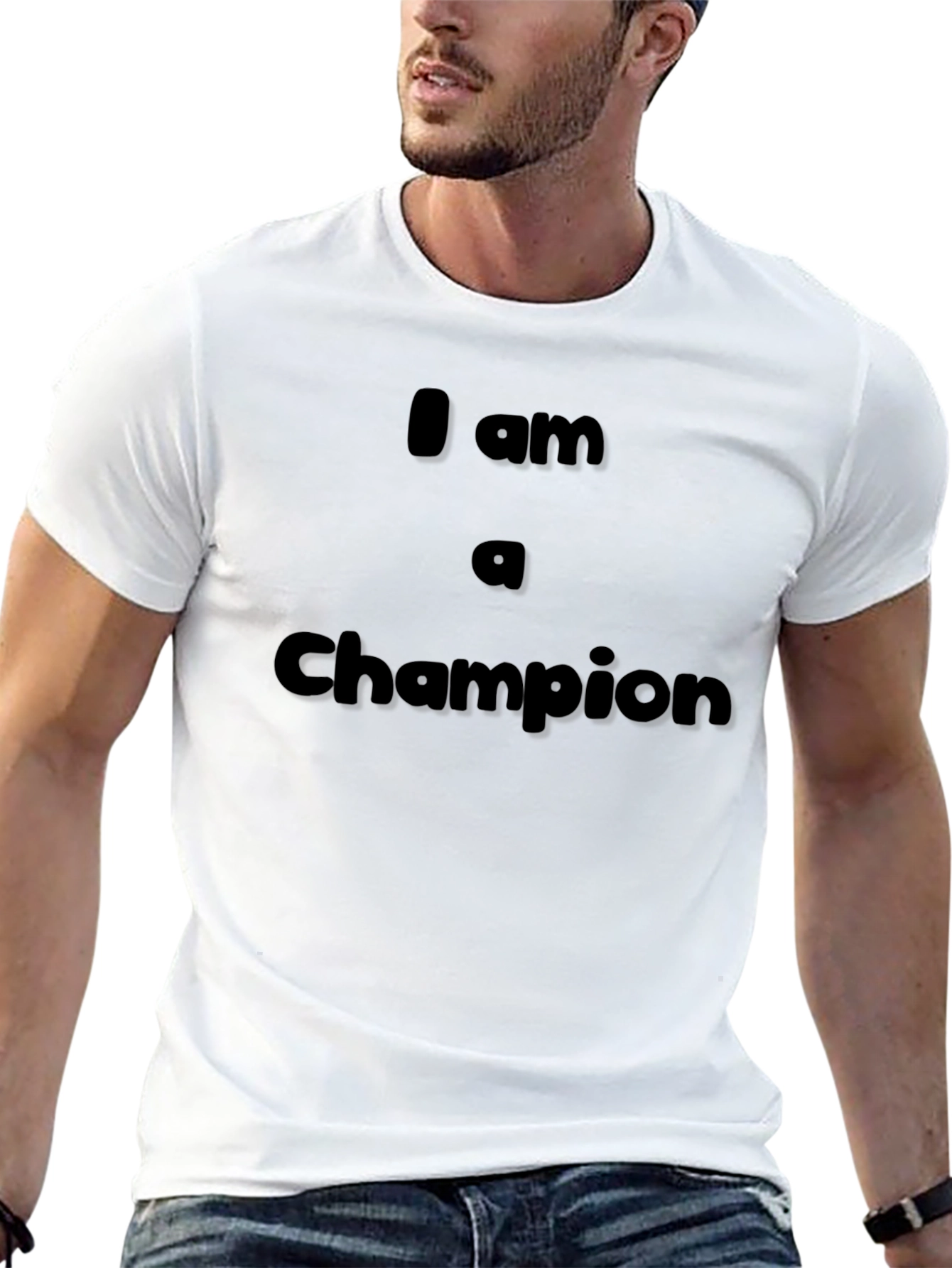 I Am A Champion Black T-Shirt