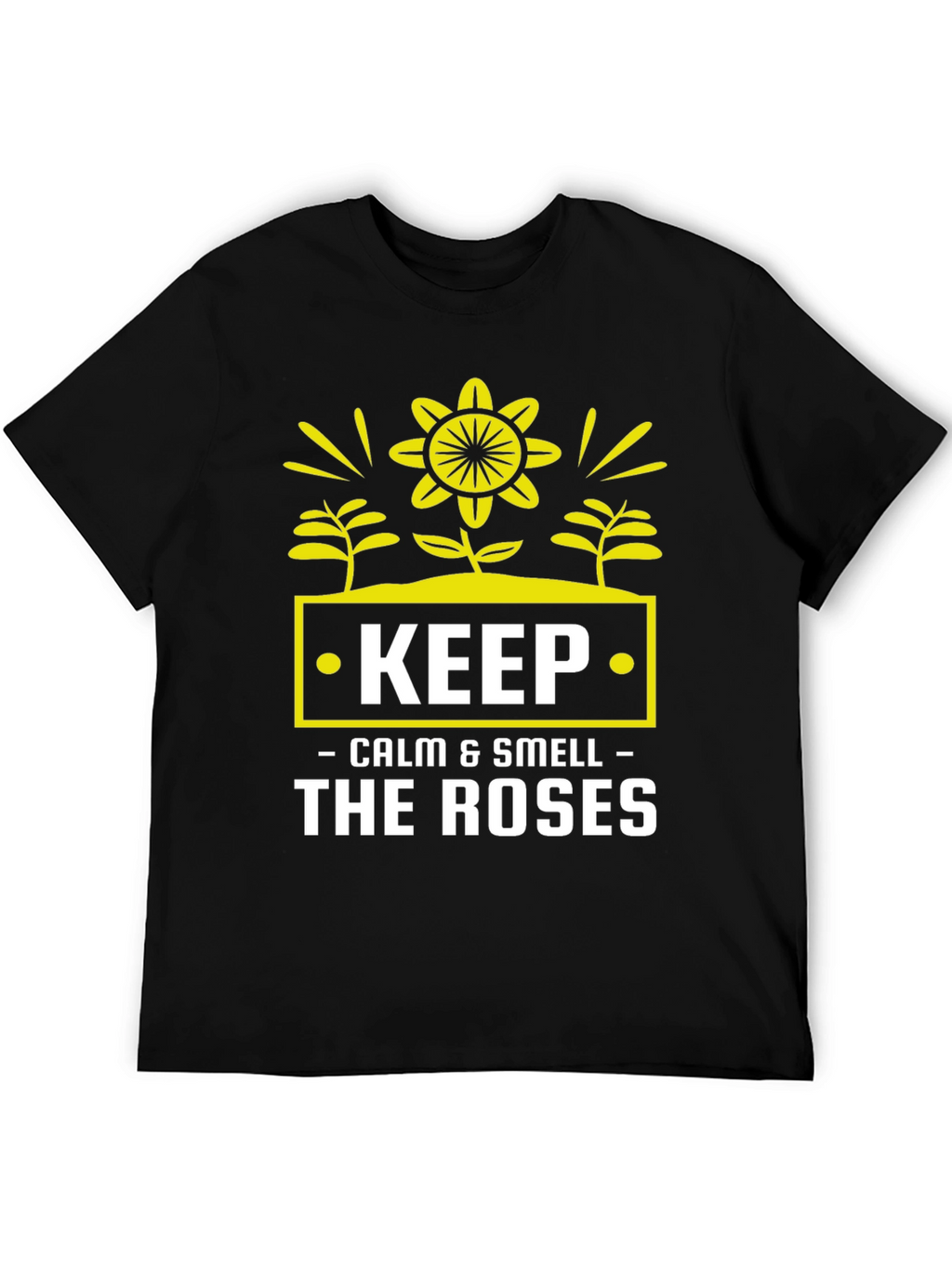 Keep Calm & Smell Roses Graphic T-Shirt