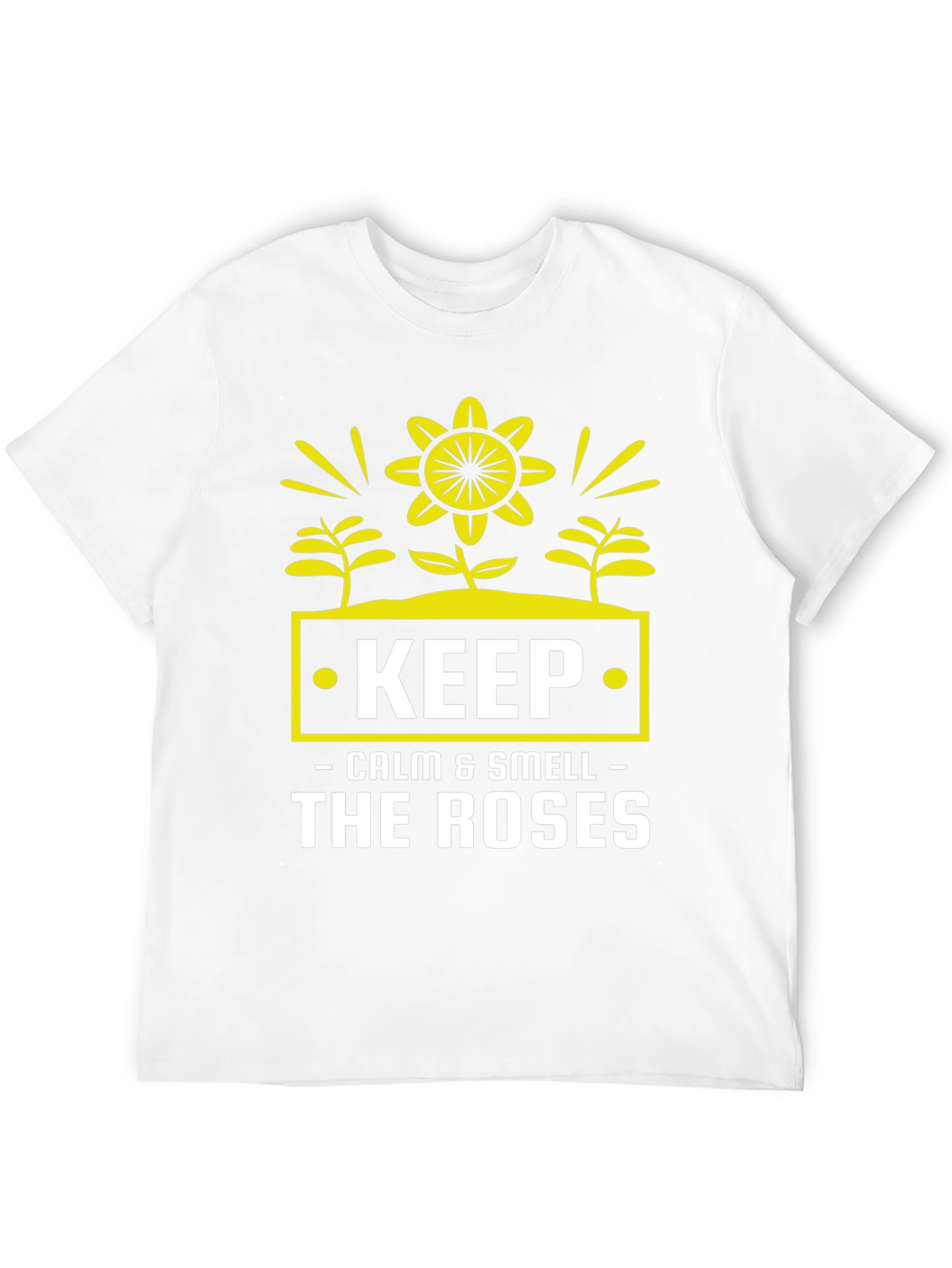 Keep Calm & Smell Roses Graphic T-Shirt