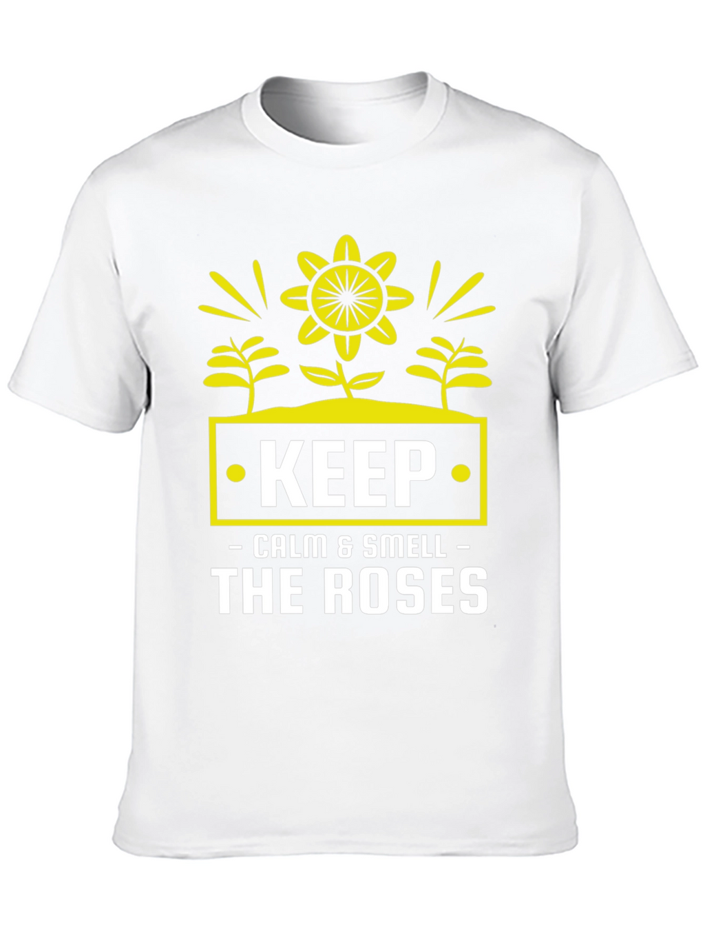 Keep Calm & Smell Roses Graphic T-Shirt