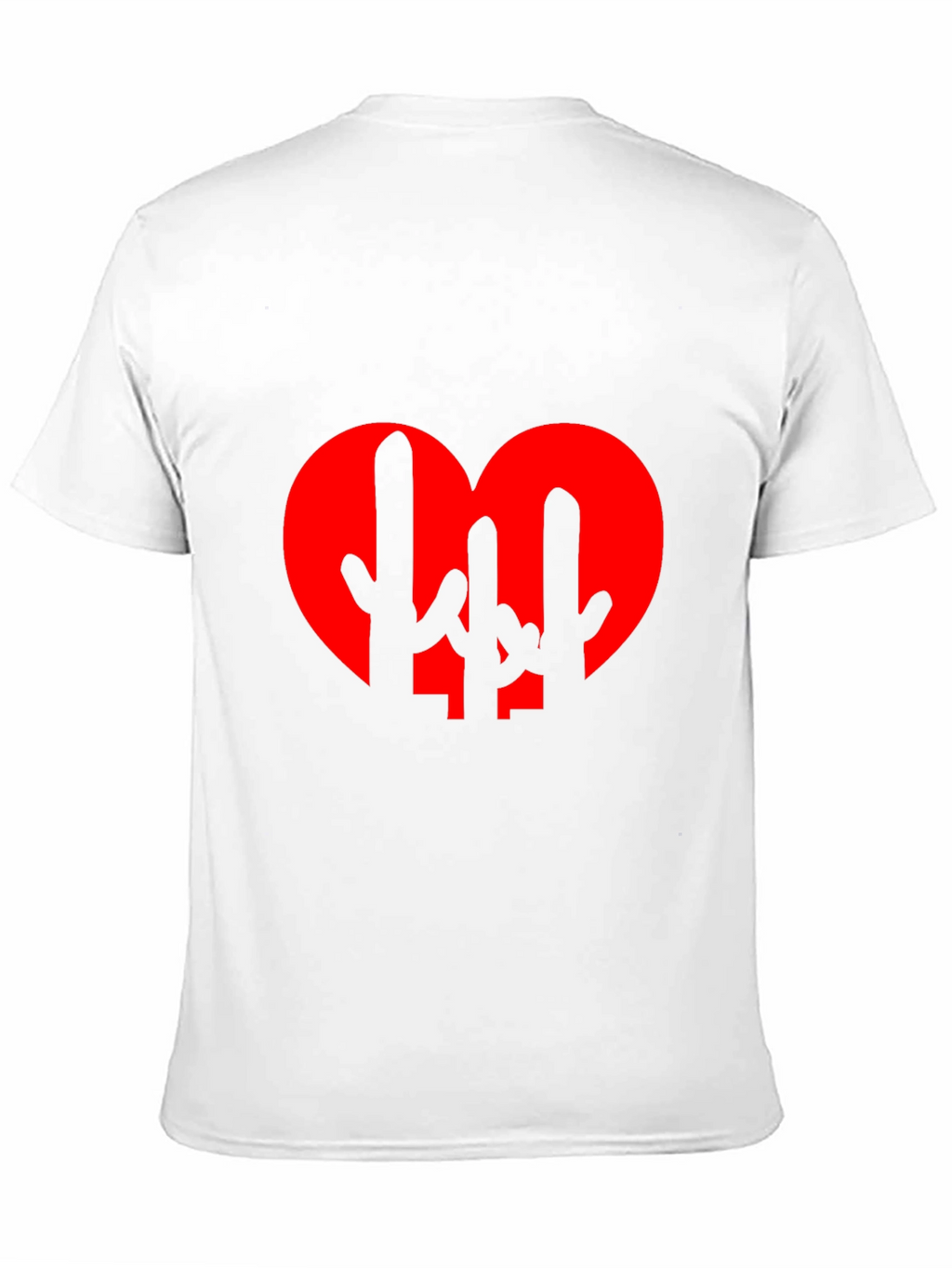 Cactus Heart Graphic Tee - Black Cotton T-Shirt