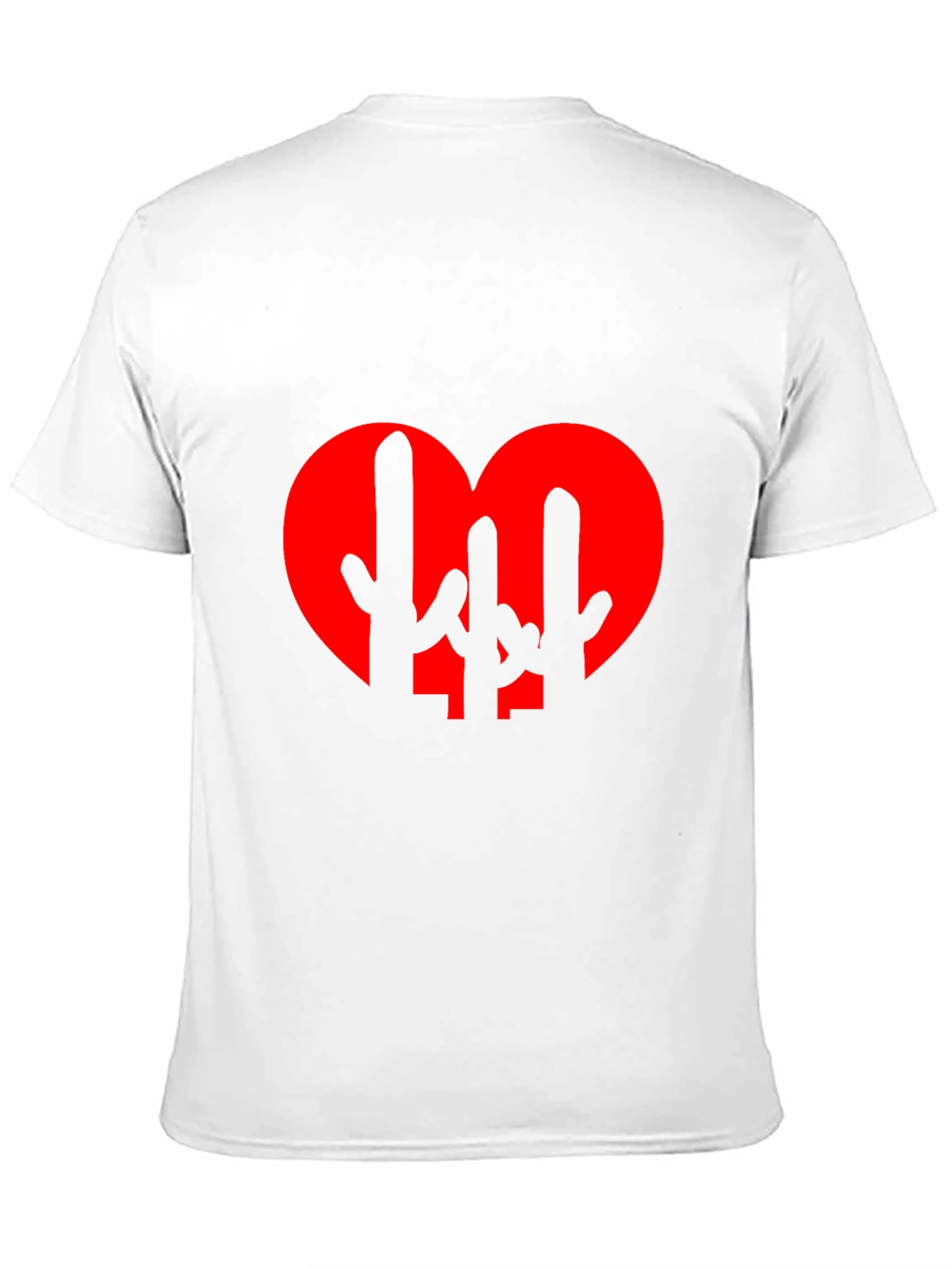 Cactus Heart Graphic Tee - Black Cotton T-Shirt