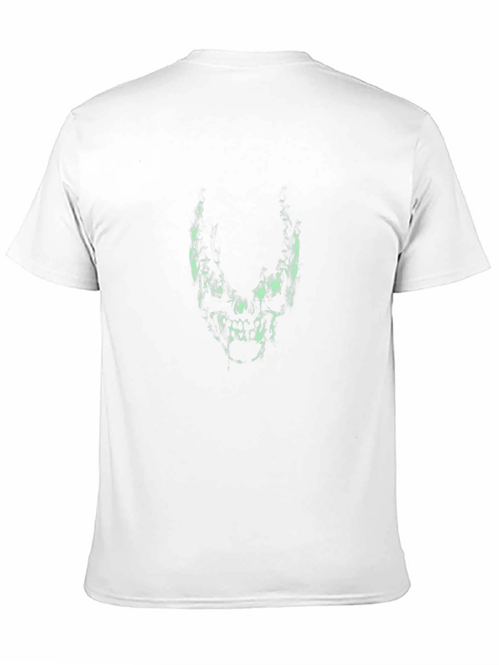 Mens Black T-Shirt with Abstract Skull Design