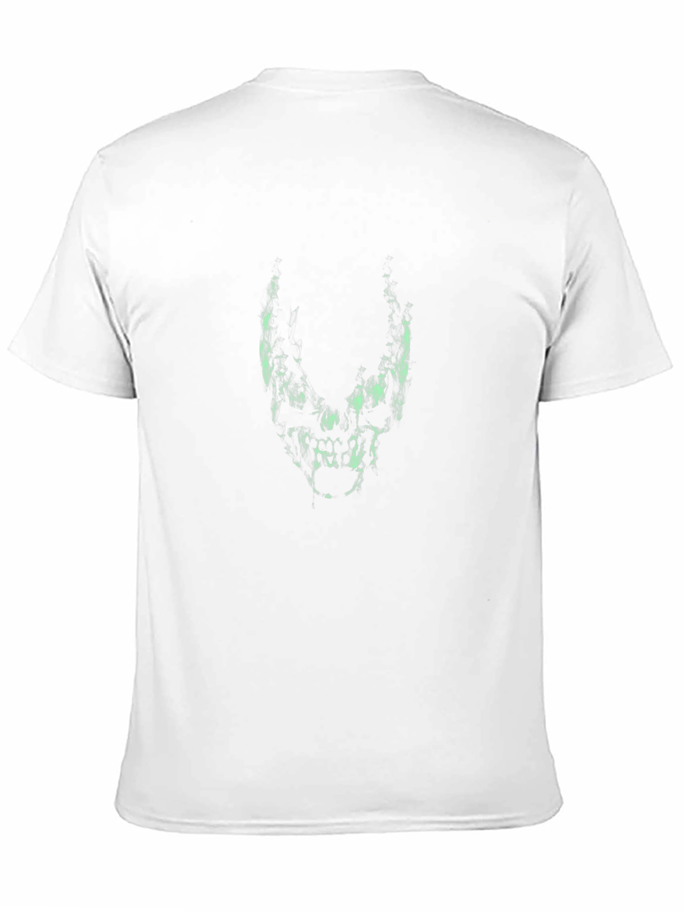 Mens Black T-Shirt with Abstract Skull Design