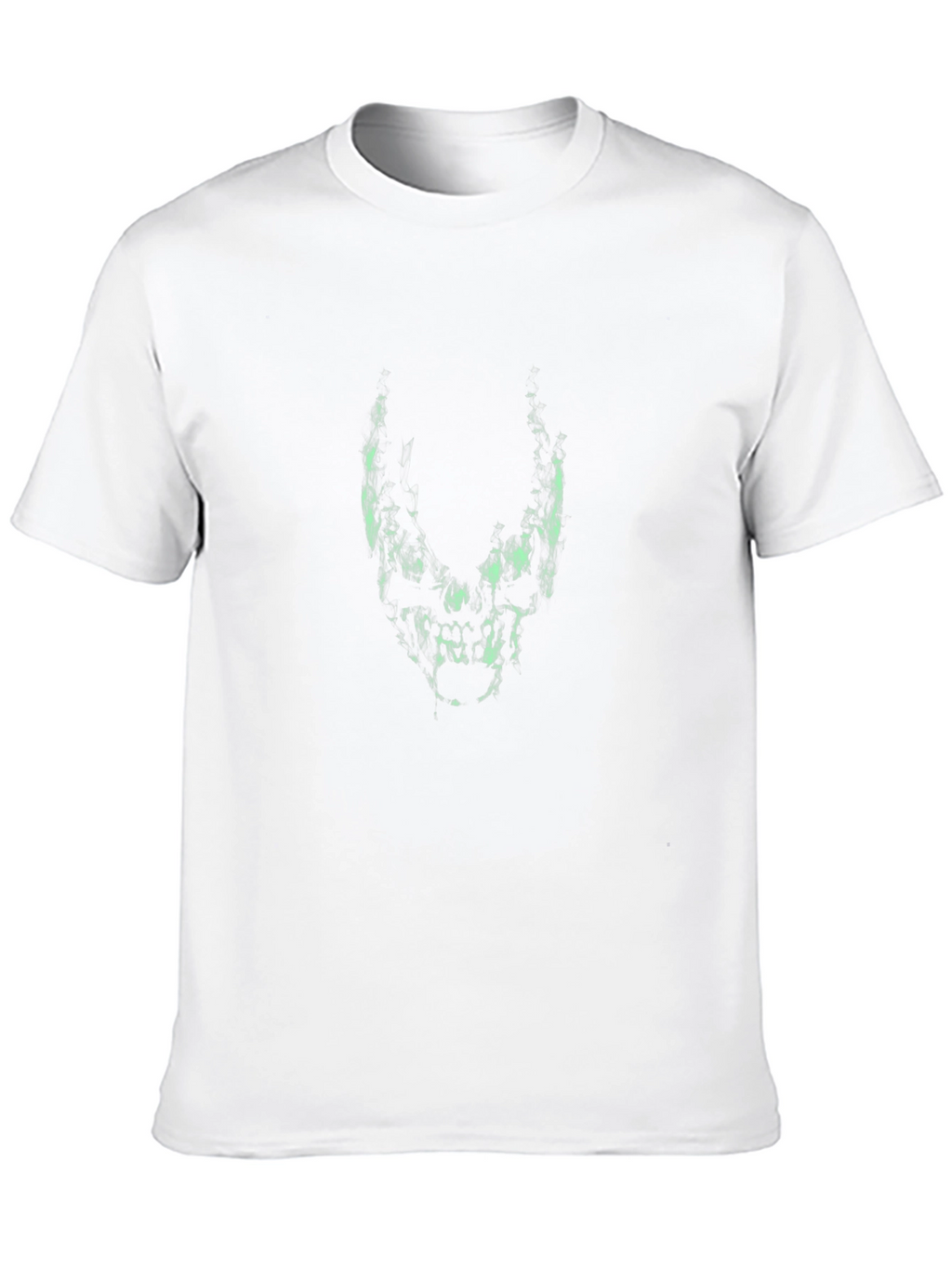 Mens Black T-Shirt with Abstract Skull Design