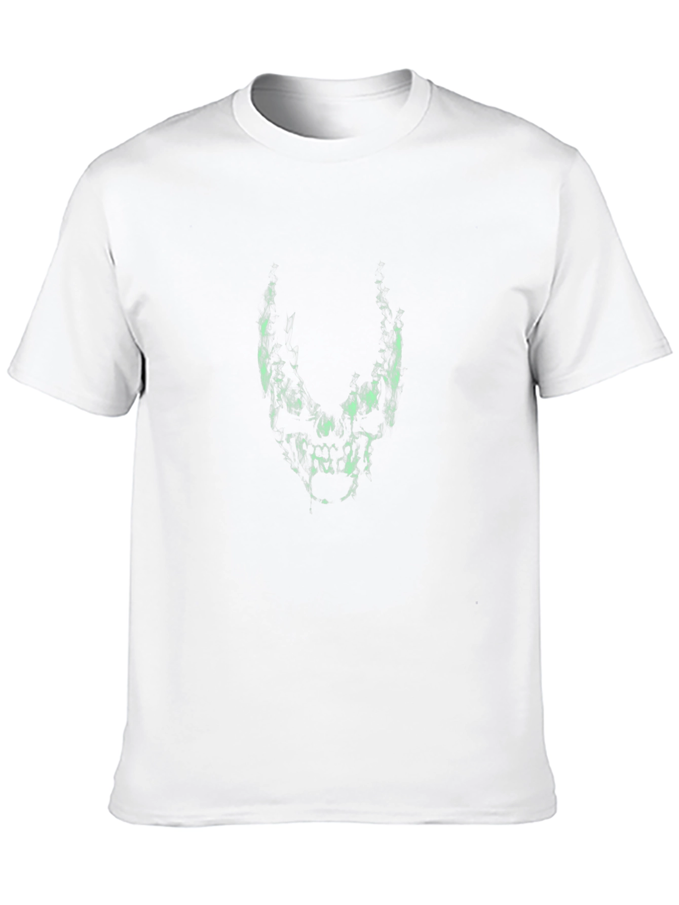 Mens Black T-Shirt with Abstract Skull Design