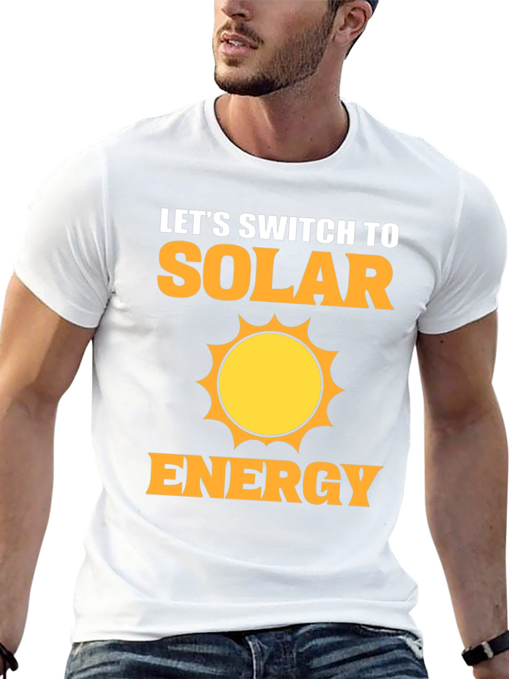 Solar Energy Graphic T-Shirt - Eco-Friendly Design