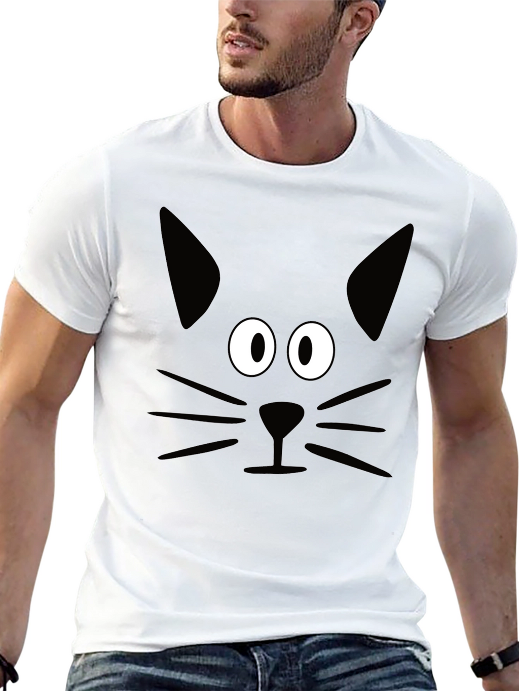 Black Cat Graphic Tee - Mens Short Sleeve