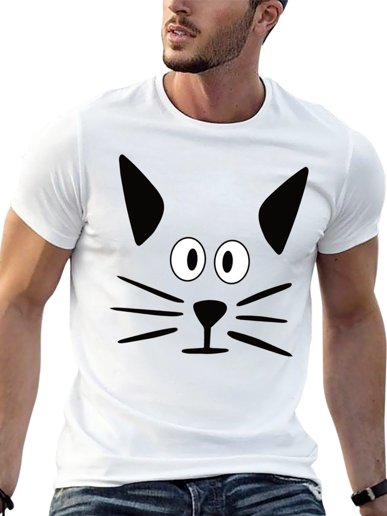 Black Cat Graphic Tee - Mens Short Sleeve