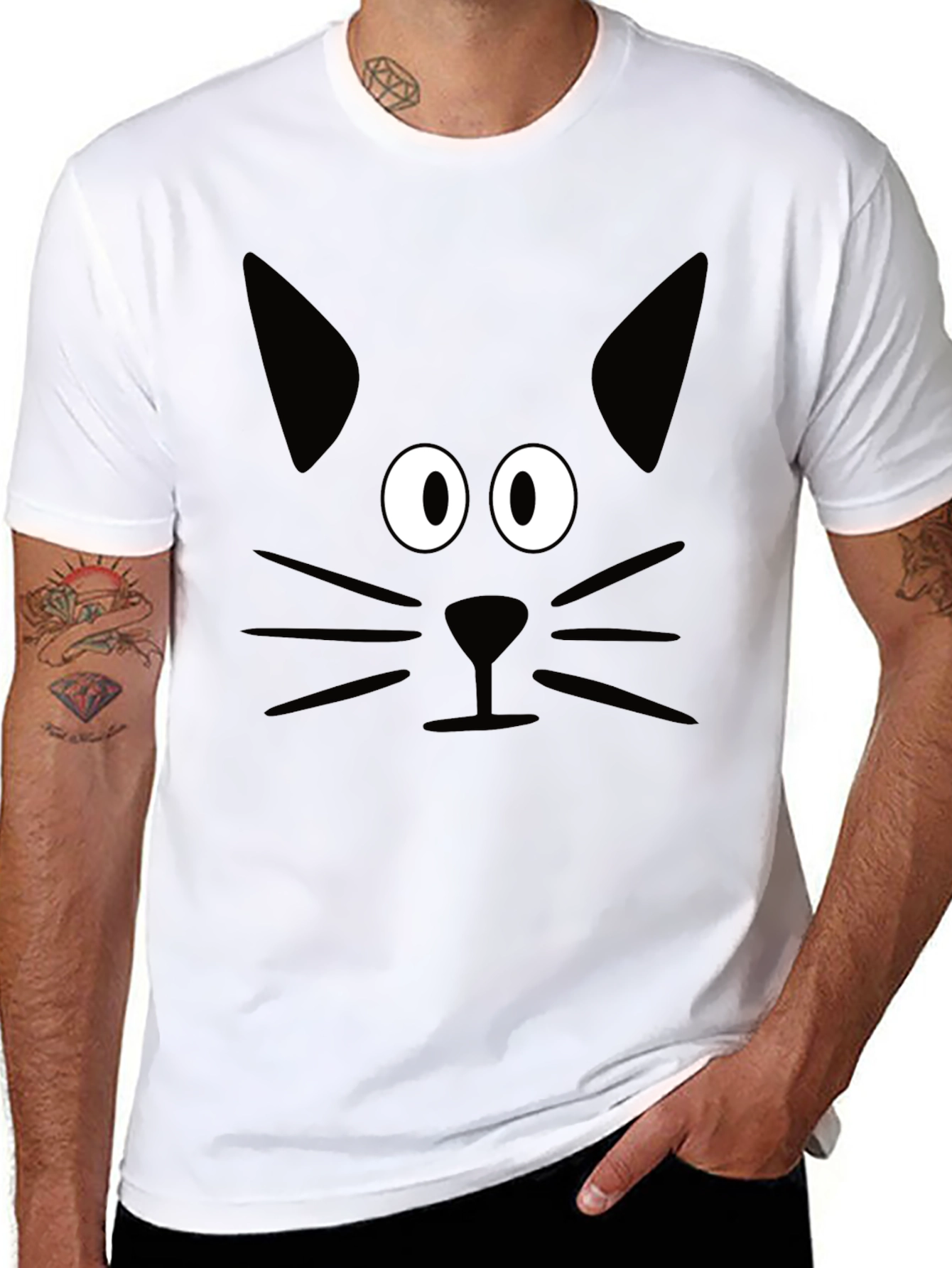 Black Cat Graphic Tee - Mens Short Sleeve