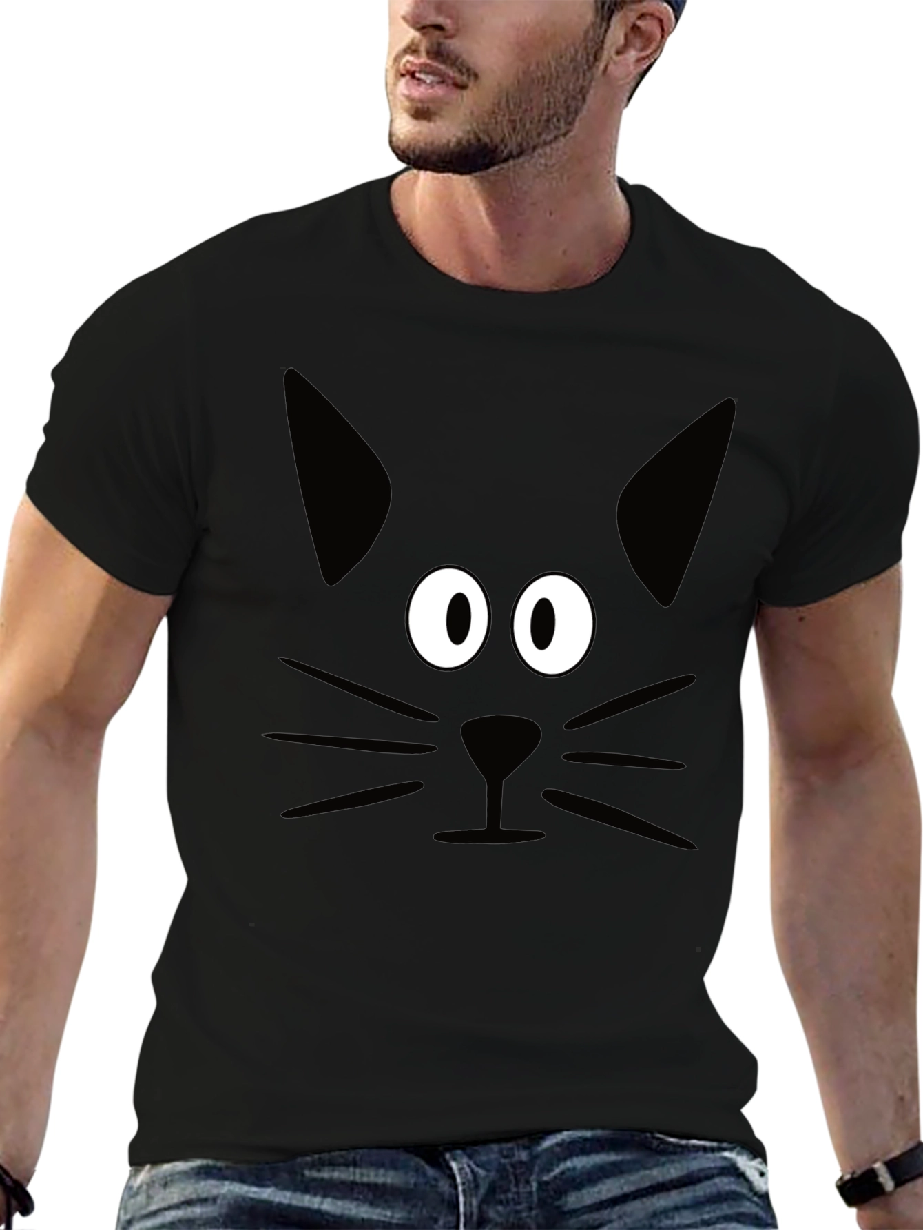 Black Cat Graphic Tee - Mens Short Sleeve