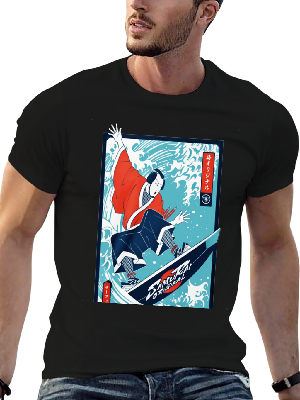 Samurai Surfer Graphic Tee