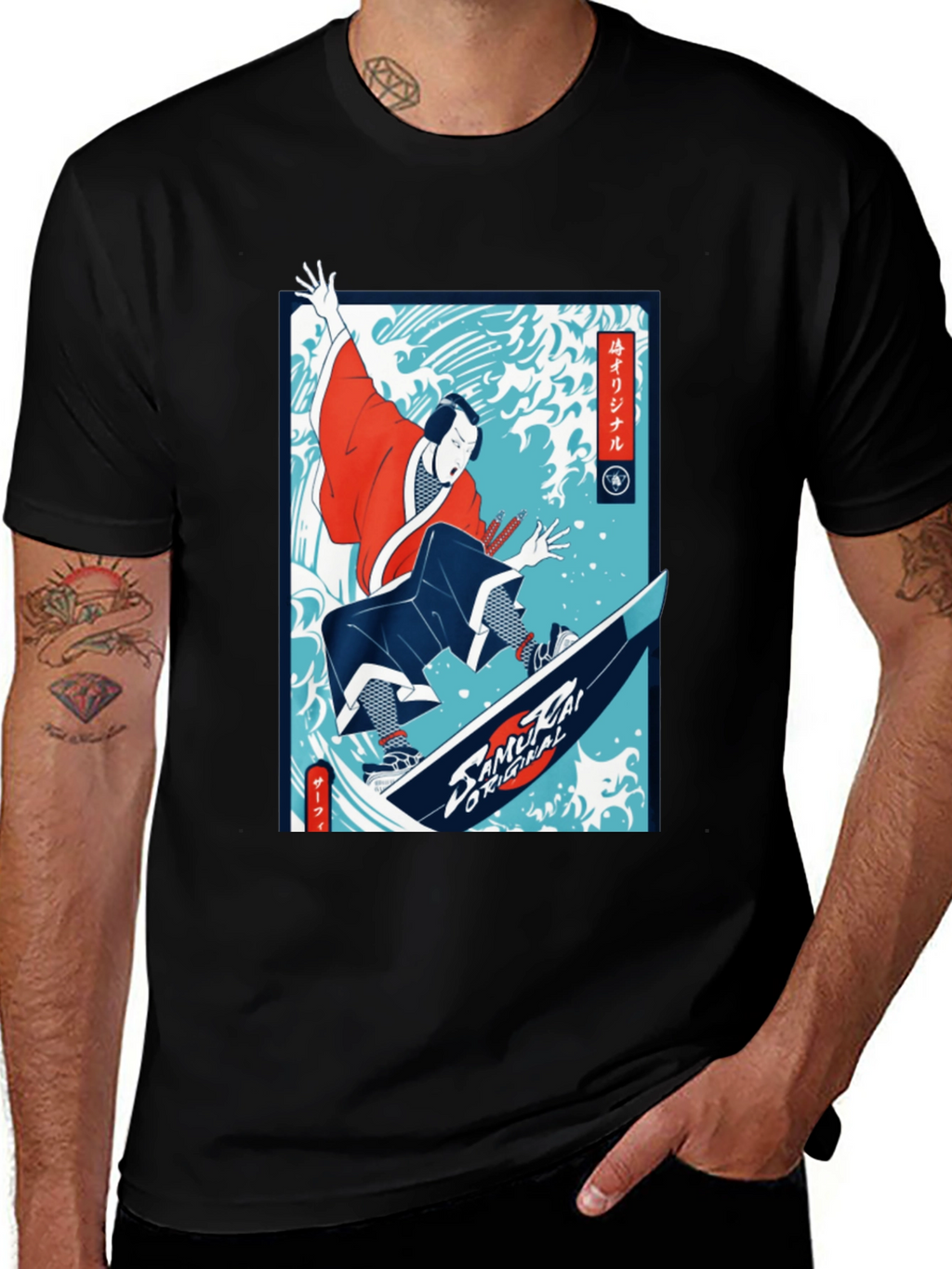 Samurai Surfer Graphic Tee