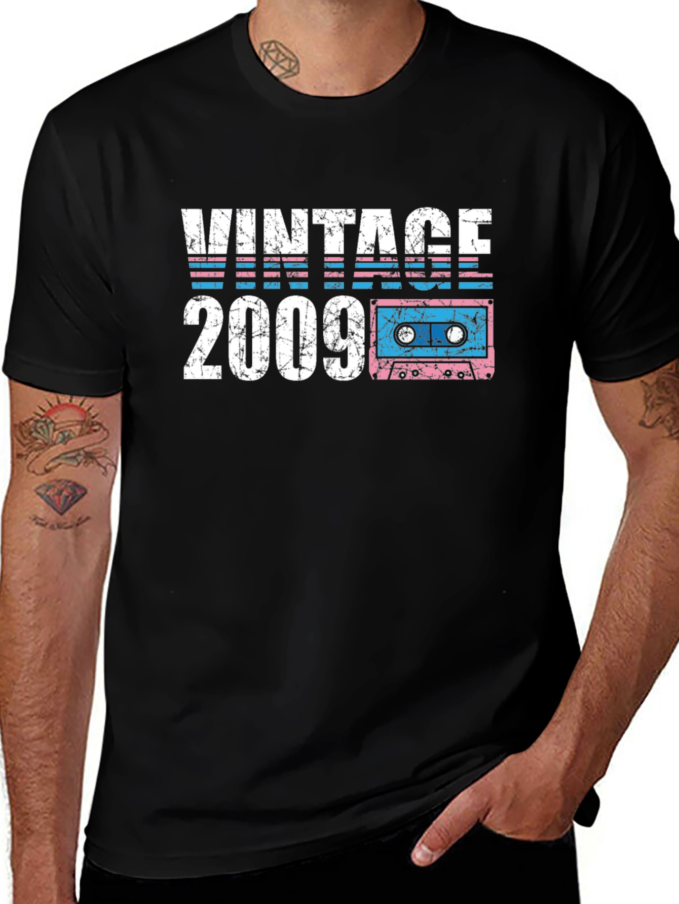 Vintage 2009 Cassette Tape Graphic T-Shirt