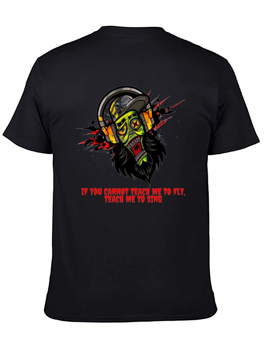 Zombie Headphone Graphic T-Shirt