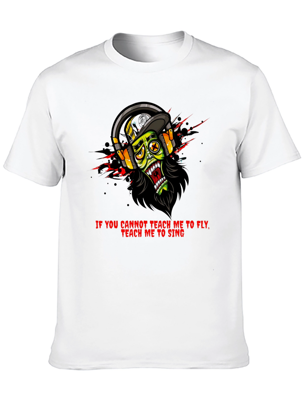 Zombie Headphone Graphic T-Shirt