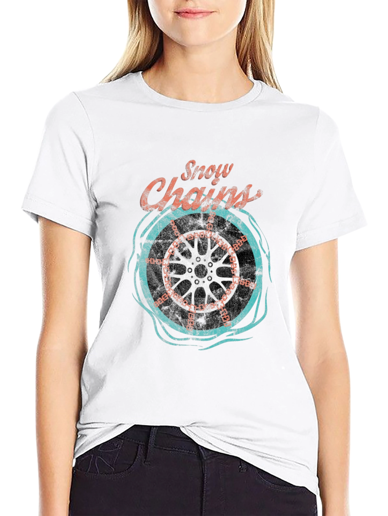 Snow Chains Graphic T-Shirt - Cool Ride Tee