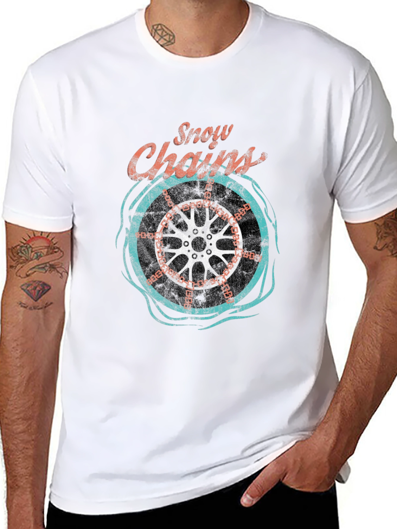 Snow Chains Graphic T-Shirt - Cool Ride Tee