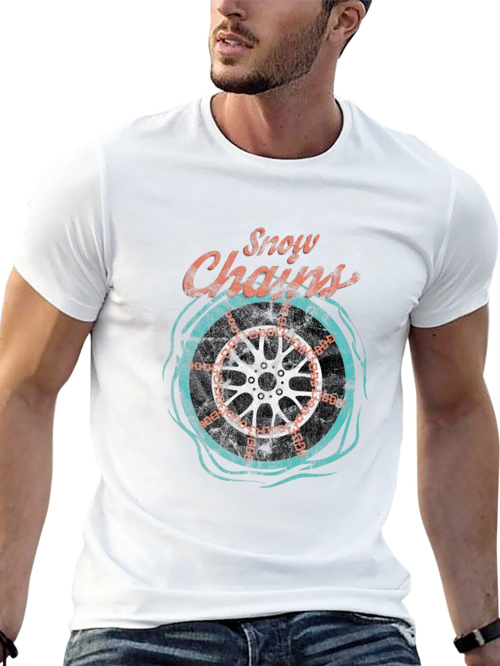Snow Chains Graphic T-Shirt - Cool Ride Tee