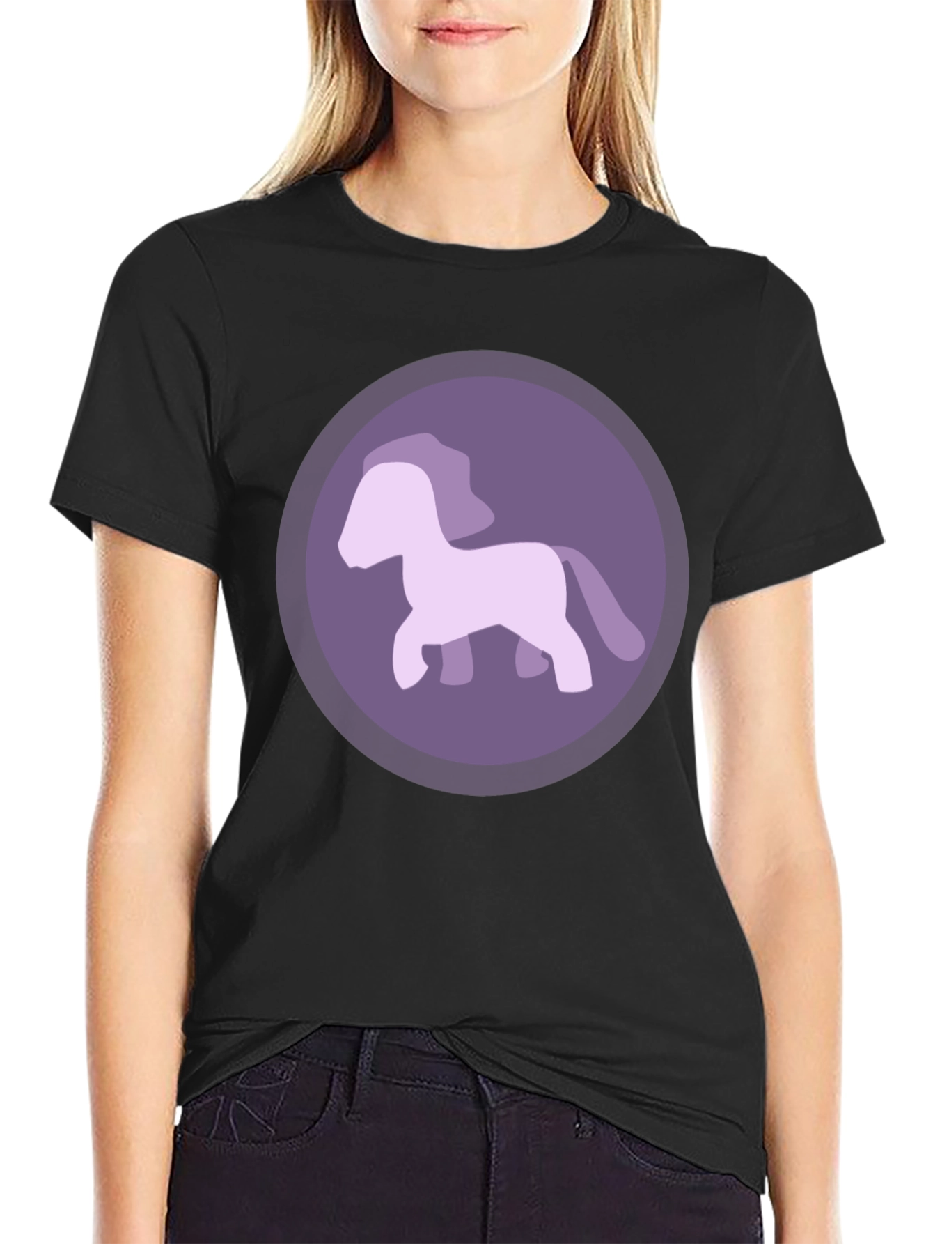 Purple Pony Graphic Tee - Mens Casual T-Shirt