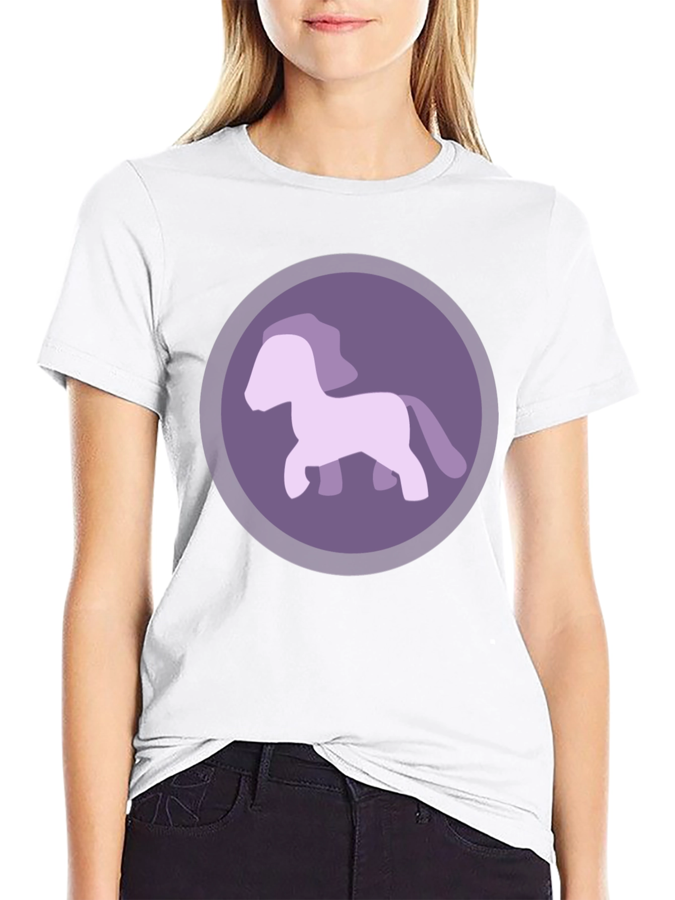 Purple Pony Graphic Tee - Mens Casual T-Shirt