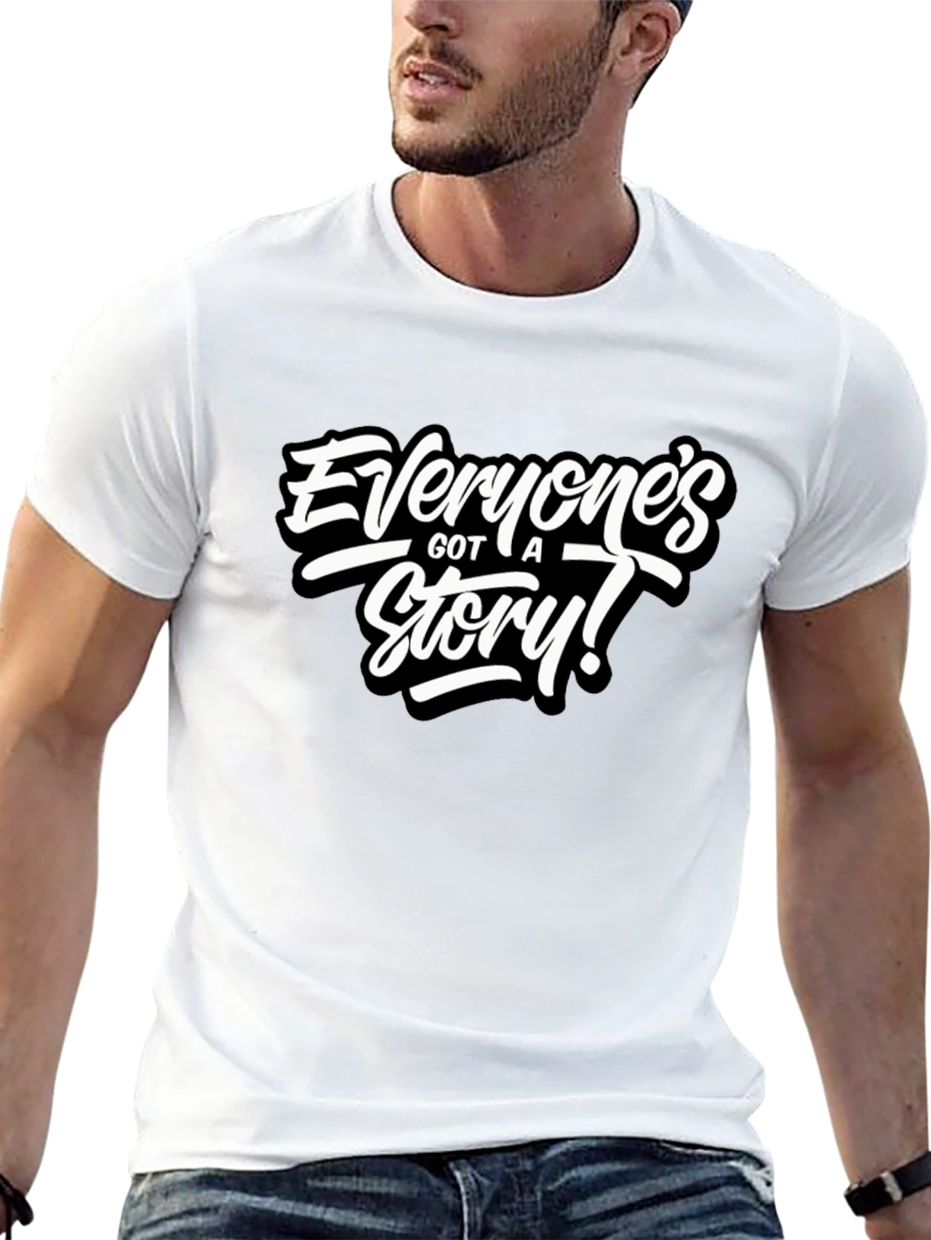 Everyones Got A Story! Black Graphic Tee
