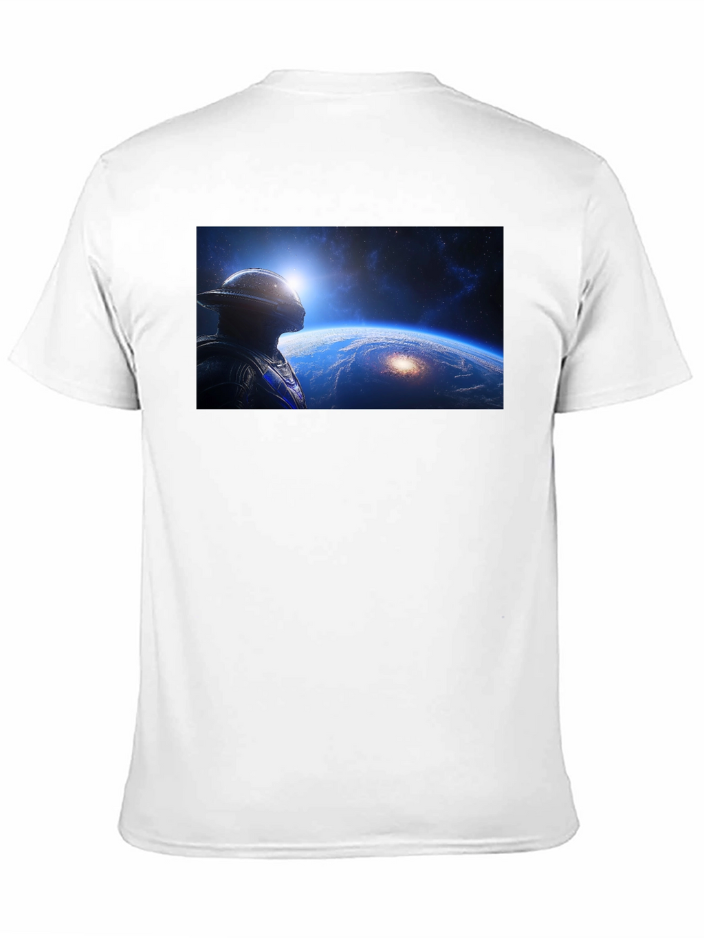 Astronaut Stargazing Graphic T-Shirt - Black