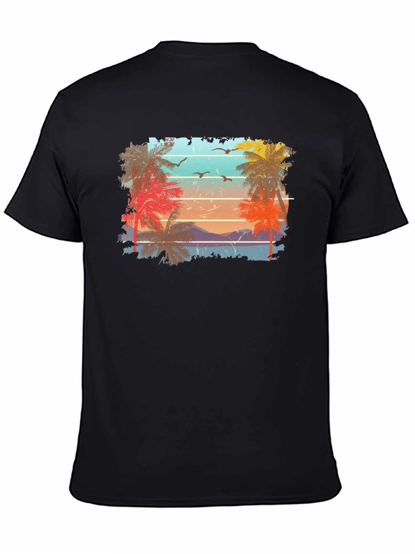 Retro Palm Tree Sunset T-Shirt