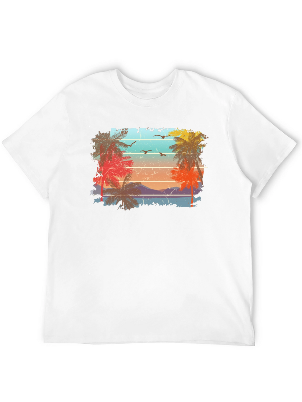 Retro Palm Tree Sunset T-Shirt