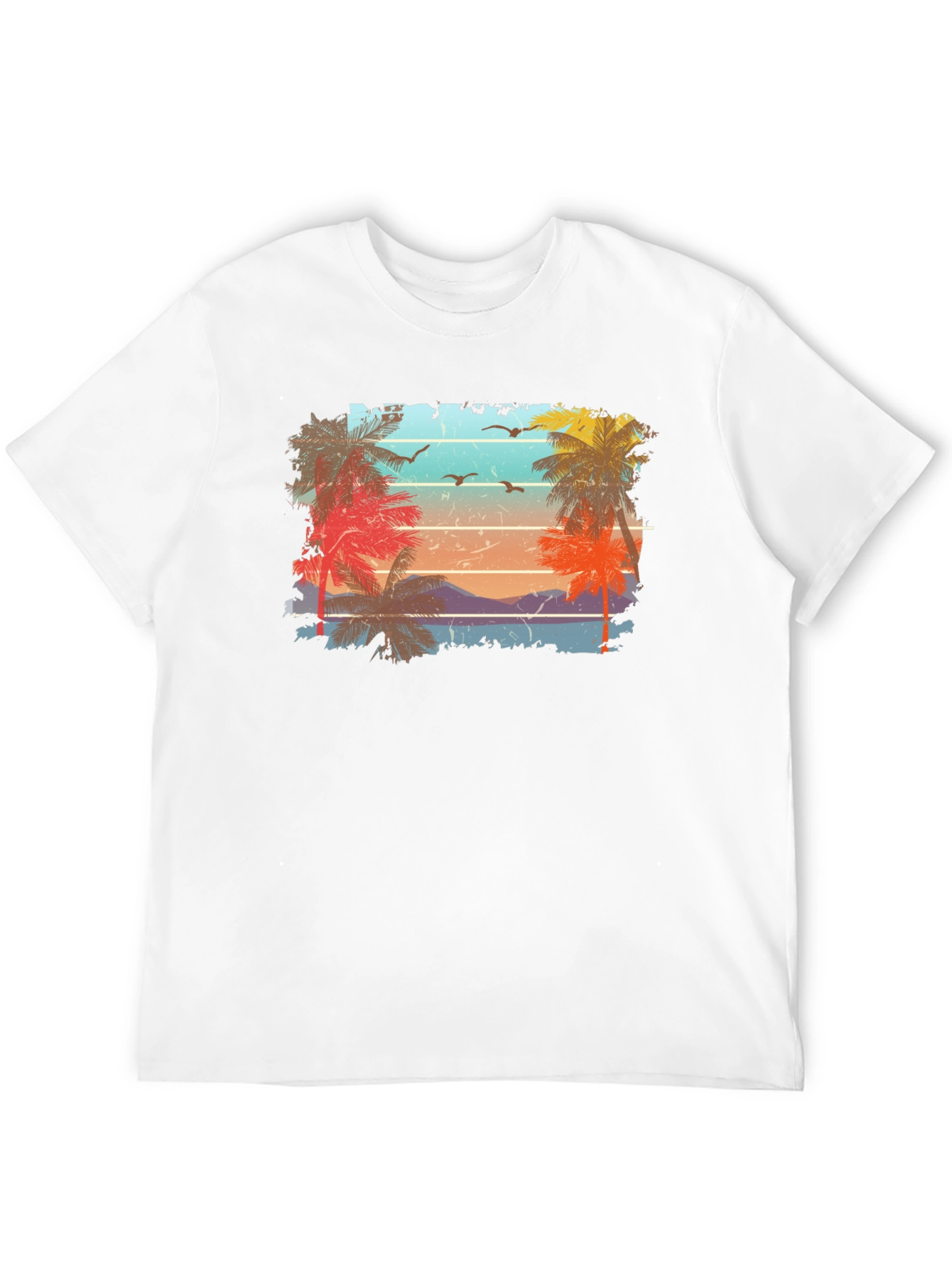 Retro Palm Tree Sunset T-Shirt