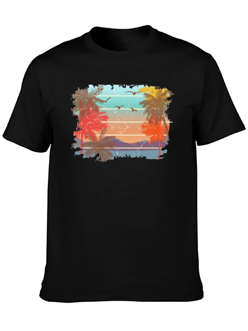 Retro Palm Tree Sunset T-Shirt