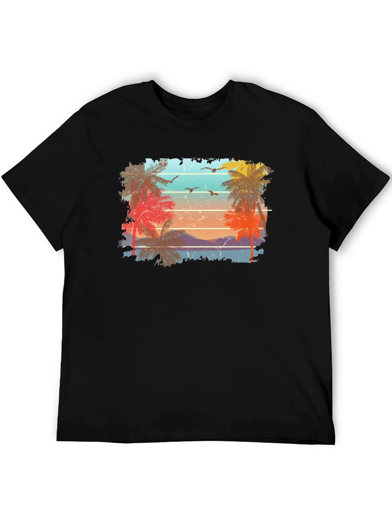 Retro Palm Tree Sunset T-Shirt