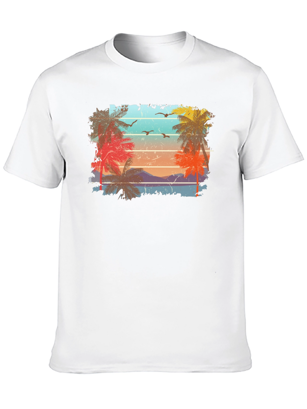 Retro Palm Tree Sunset T-Shirt