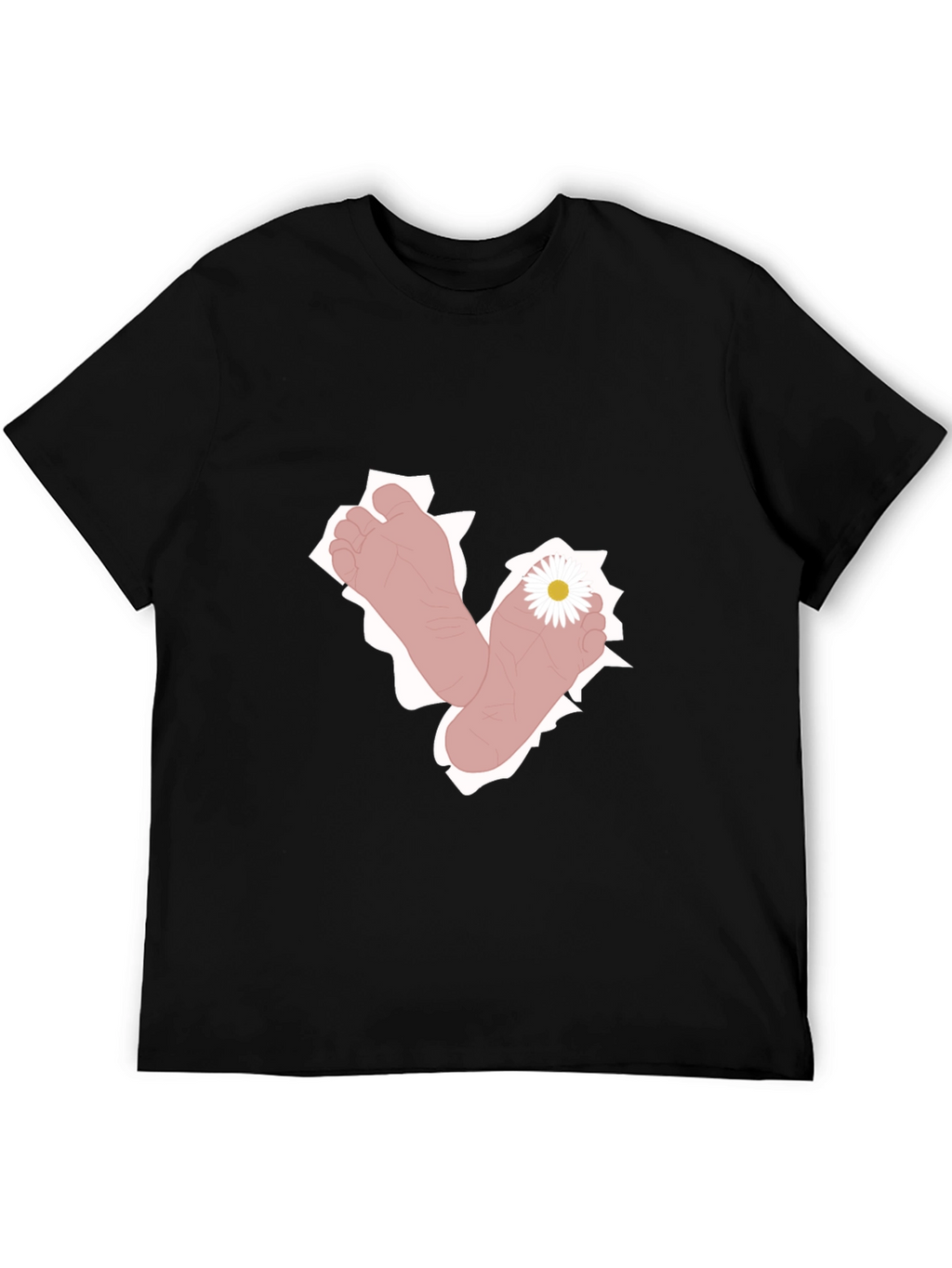 Barefoot Daisy Black Graphic Tee