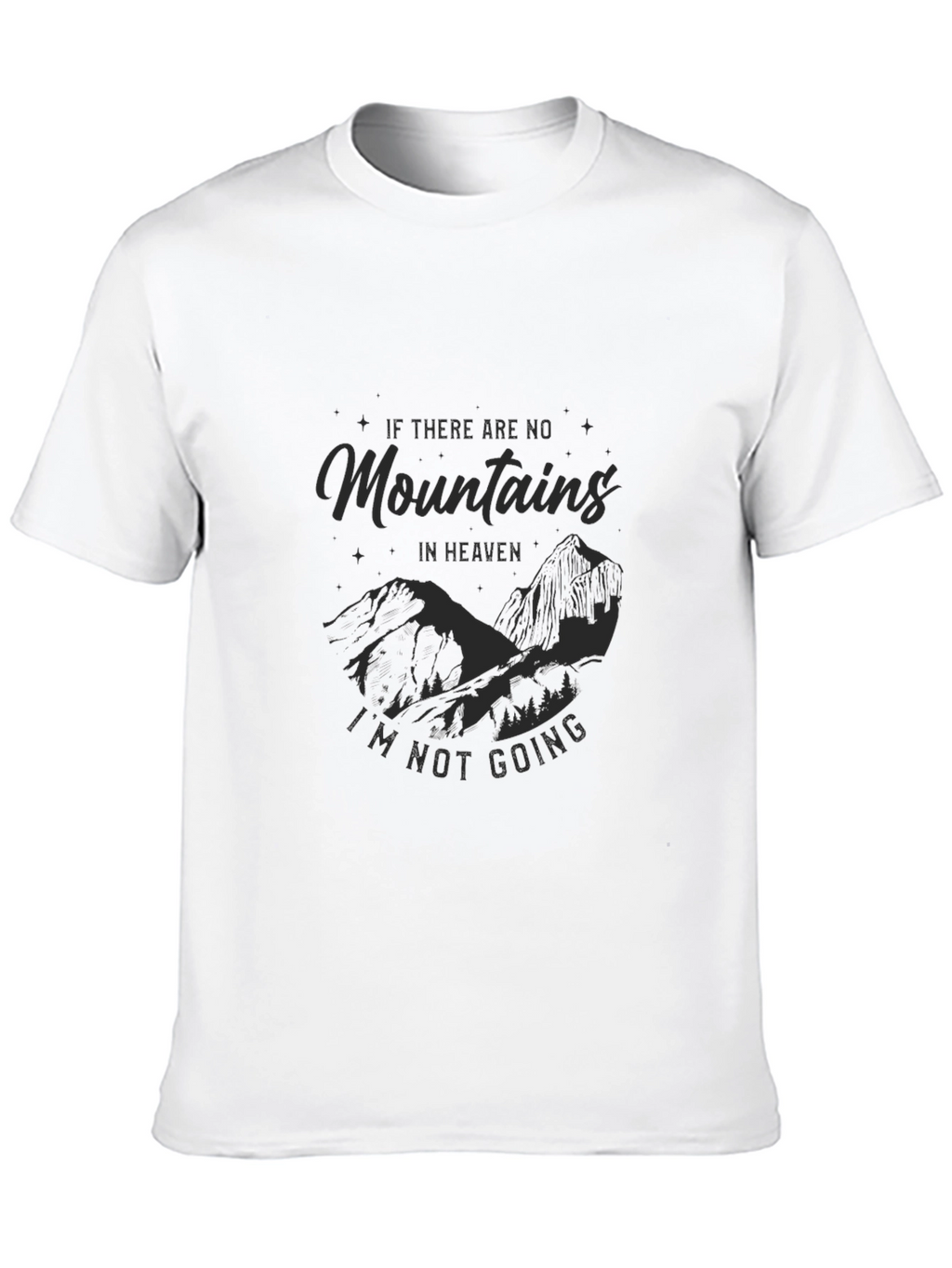Mountains In Heaven Mens Black Graphic Tee